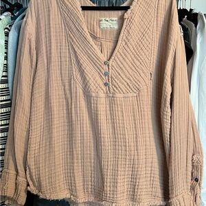 We The Free Women's Blush Button-Down Blouse